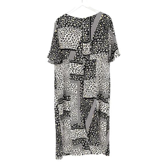 CHI CHI LONDON Curve Vida Mix Animal Print Dress Size 18 Monochrome NEW - Picture 5 of 7